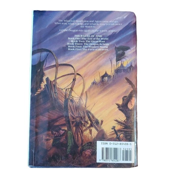 1ST PRINT! Wheel Of Time #6 Lord of Chaos Robert Jordan HCDJ - Picture 2 of 11